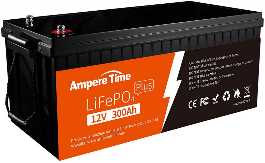 AmpereTime, 12V, 300Ah — for marine applications.