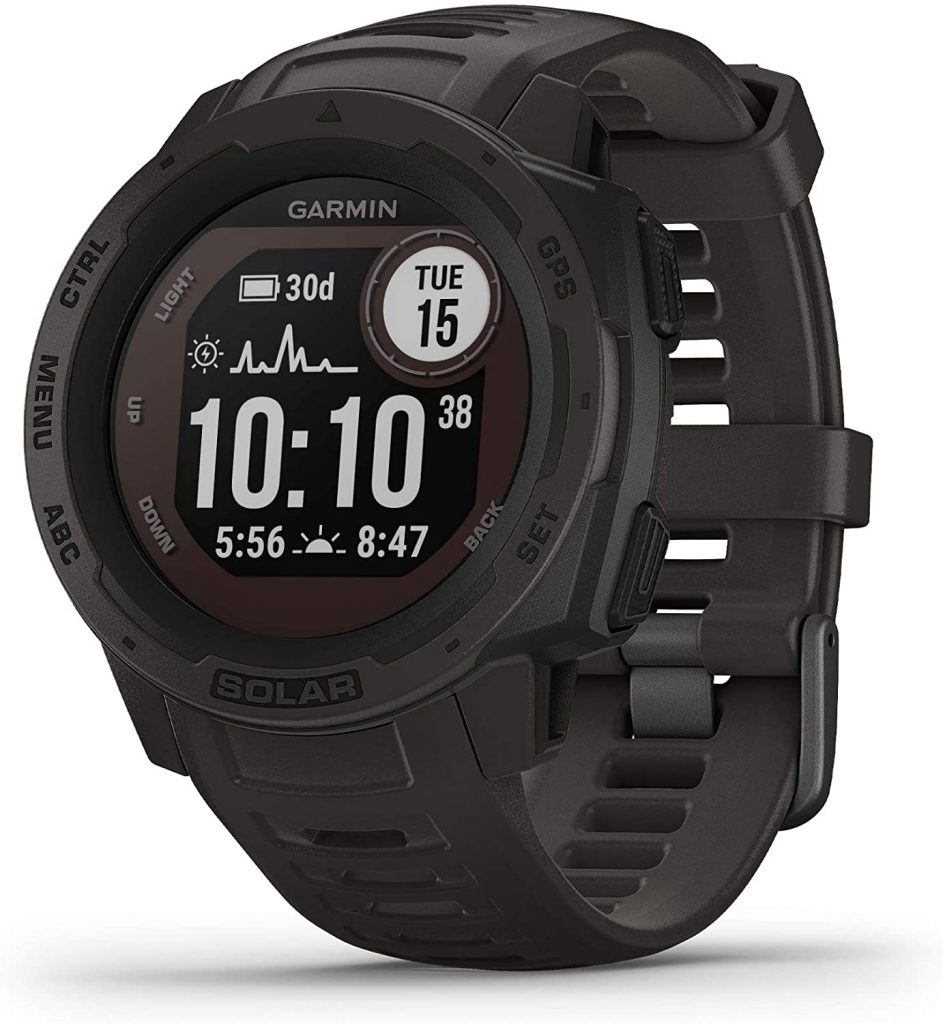 Garmin Instinct Solar, Rugged Outdoor Smartwatch 