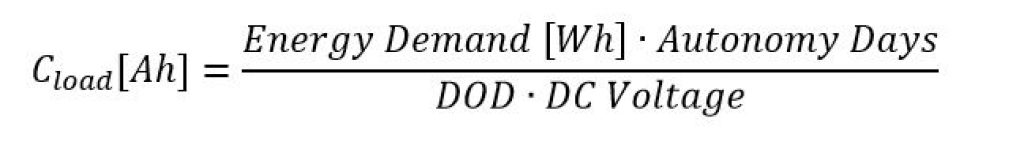 Battery Sizing Equation