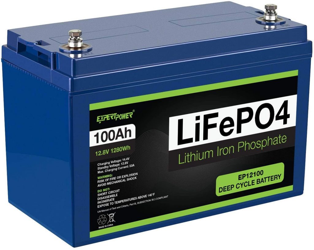 A LiFePO4 battery used for solar panels.