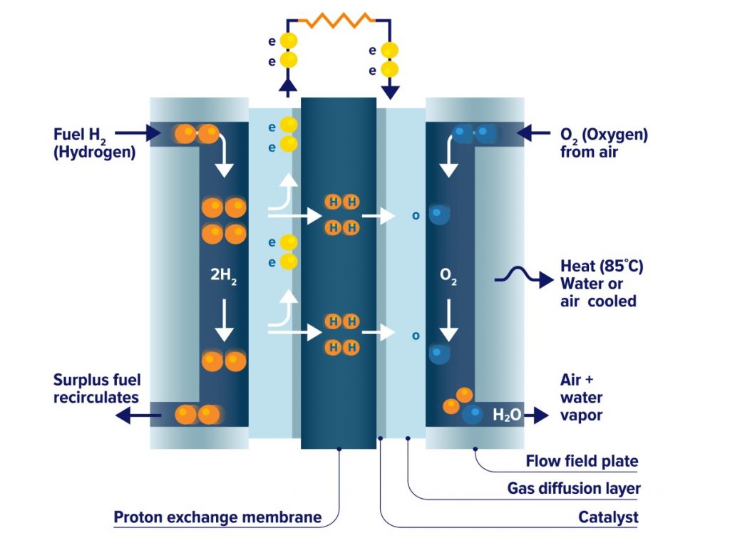 Functioning Of A Hydrogen Fuel Cell