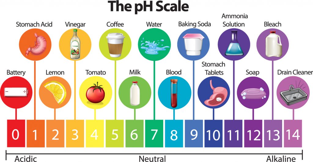 A diagram illustrating the ph scale.