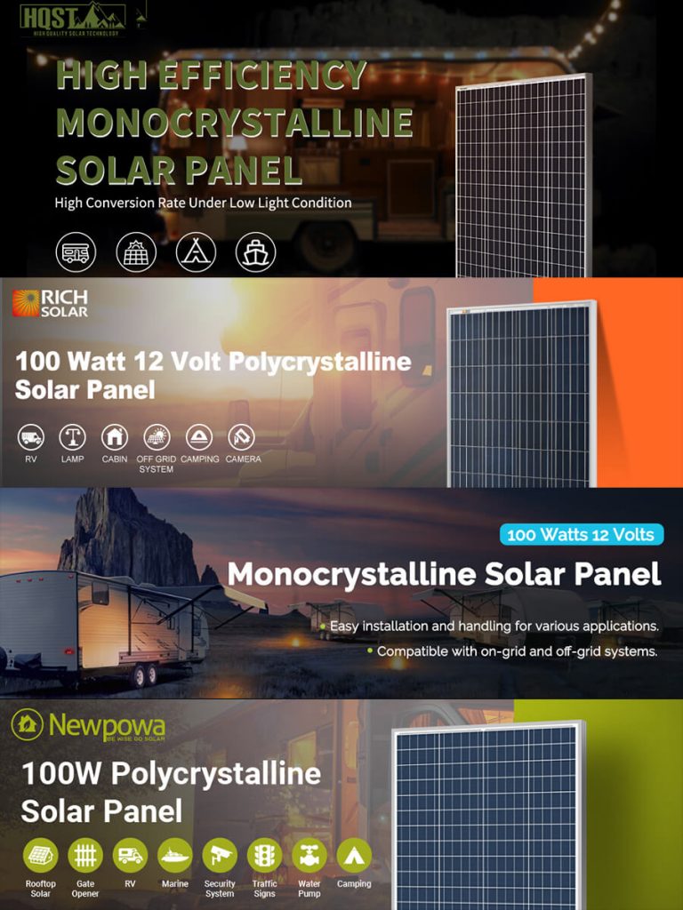 100 watt solar panel options