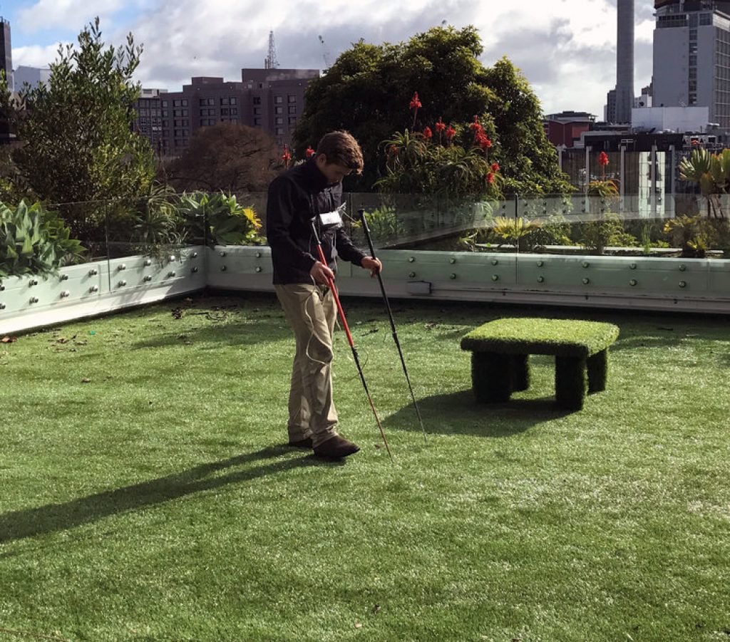 Electric field vector mapping (EFVM) being used to detect leaks.