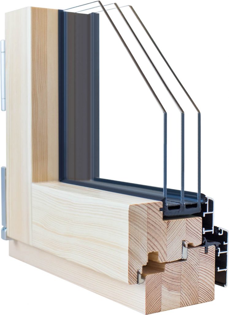 Wooden Passive House Window Frame.