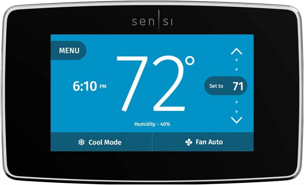 Emerson Sensi Alexa Compatible Smart Thermostat With Touchscreen