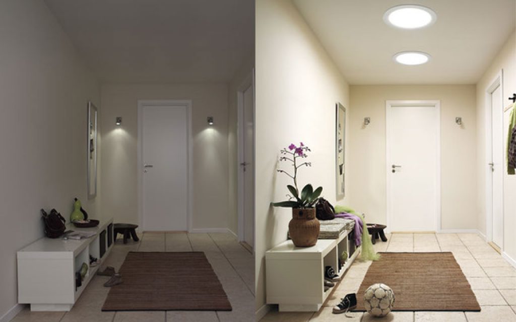 The effect of solar tubes - a green home lighting alternative.