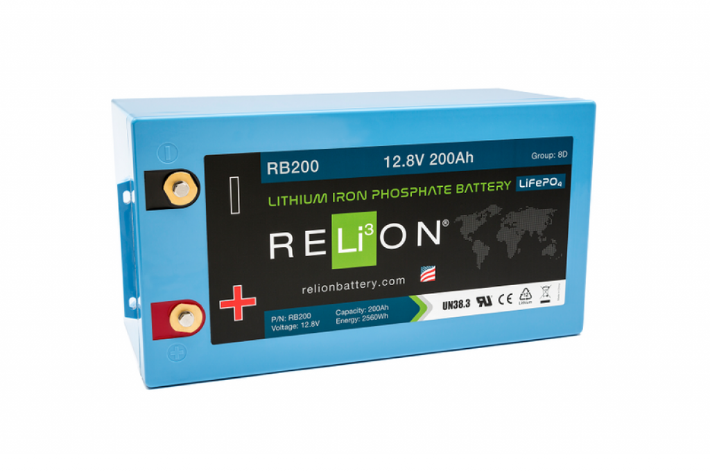 A 12V 200Ah LiFePO4 from RELiON.