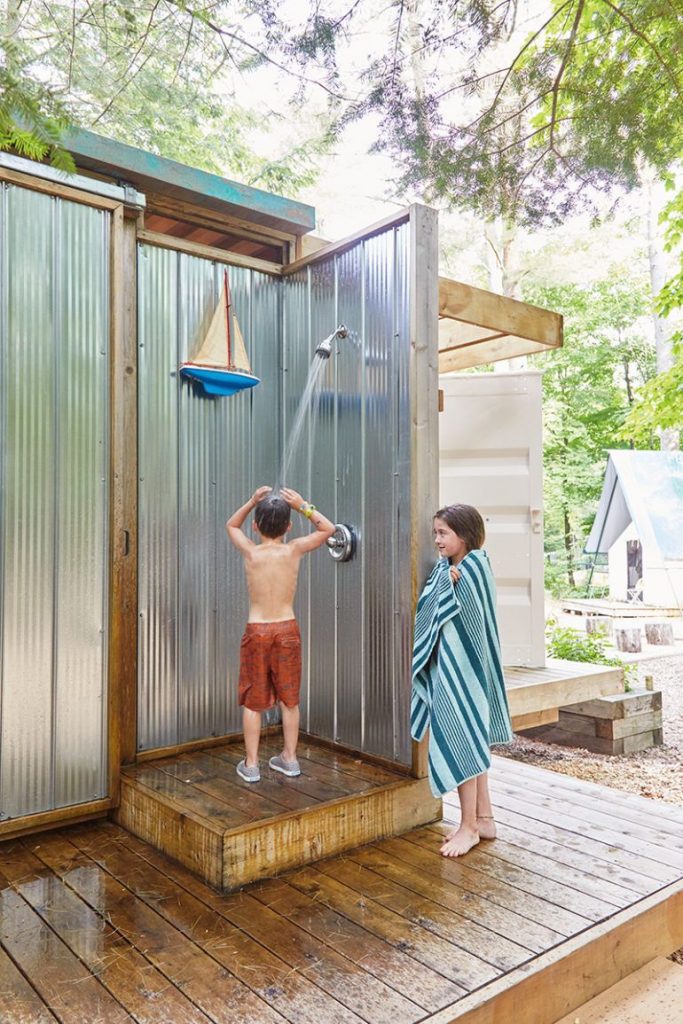 Think of how fantastic rainwater collection could be alongside an outdoor shower.