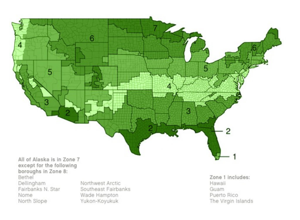 This map shows the different R-Value zones.