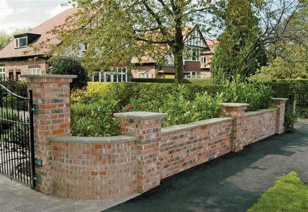 Recycled bricks can make a beautiful garden wall.