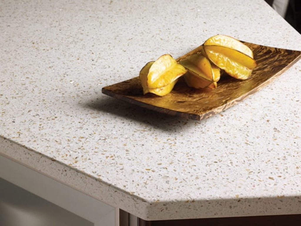 Cement-based glass countertops have more of a 'stone' look.