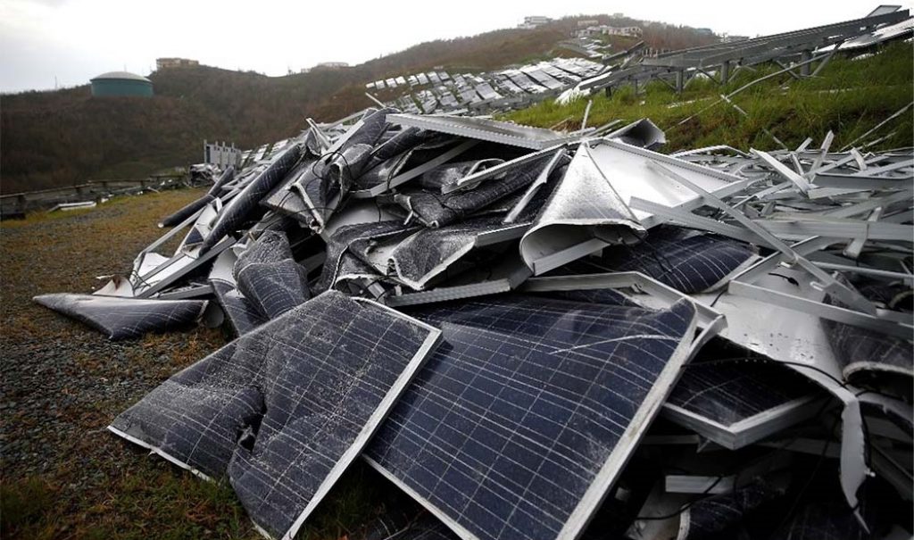 Due to the high cost of recycling solar panels, most of them end up in landfills. 