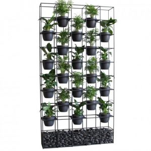 An example of a freestanding vertical gardening system. 