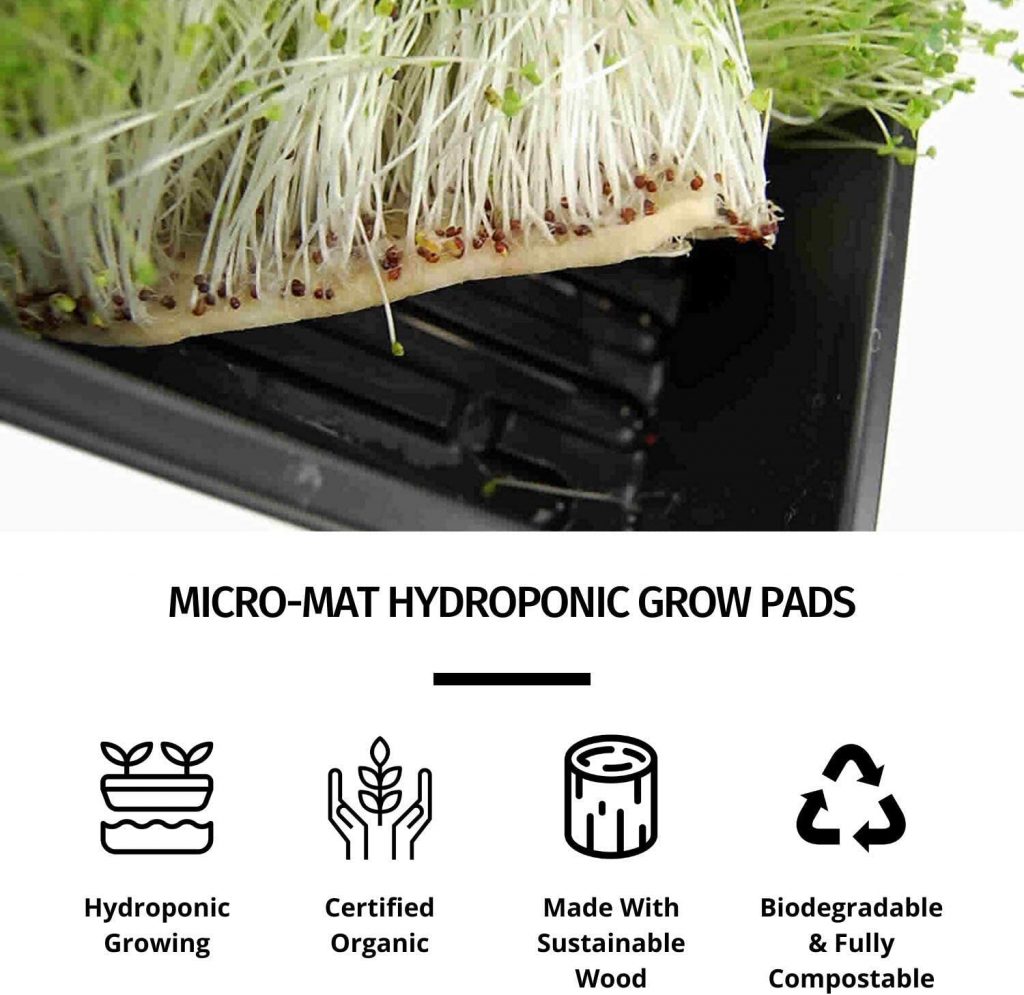 The environmental advantages of hydroponic microgreens grow mats. 
