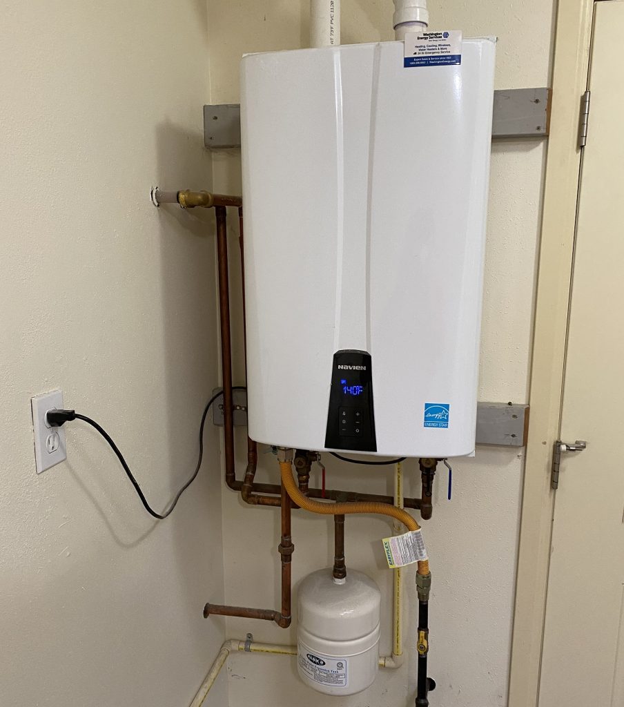 Whole-house tankless water heater.