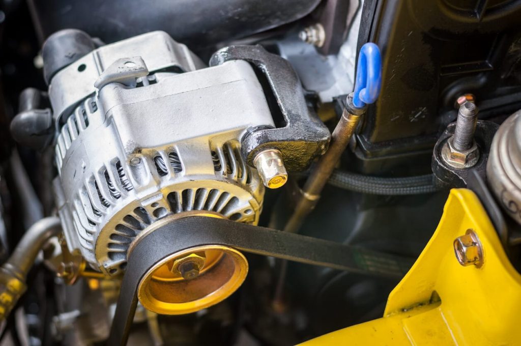 An alternator charges your vehicle's battery and supplies power to its electrical system while itâs running.