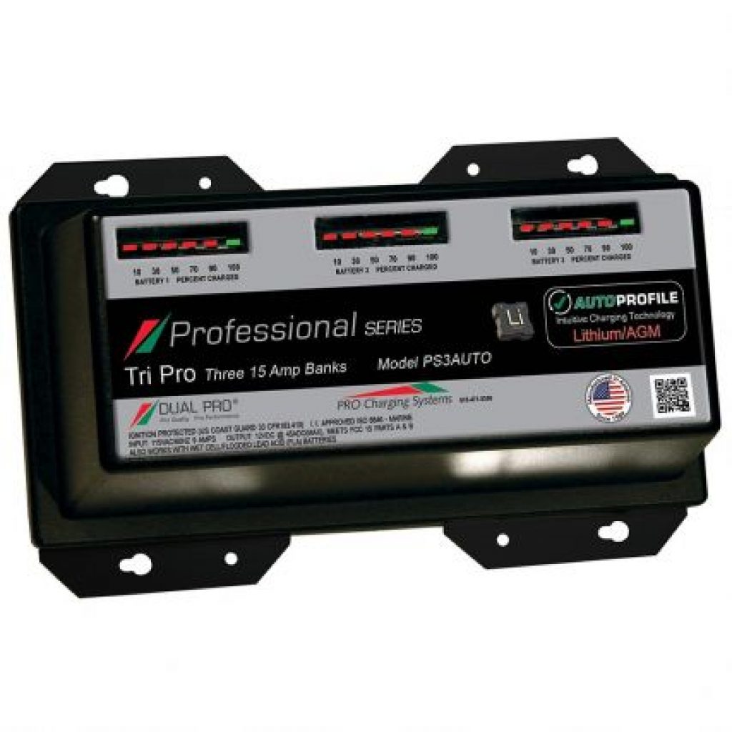 Dual Pro Professional Series PS3AUTO marine lithium battery chargers