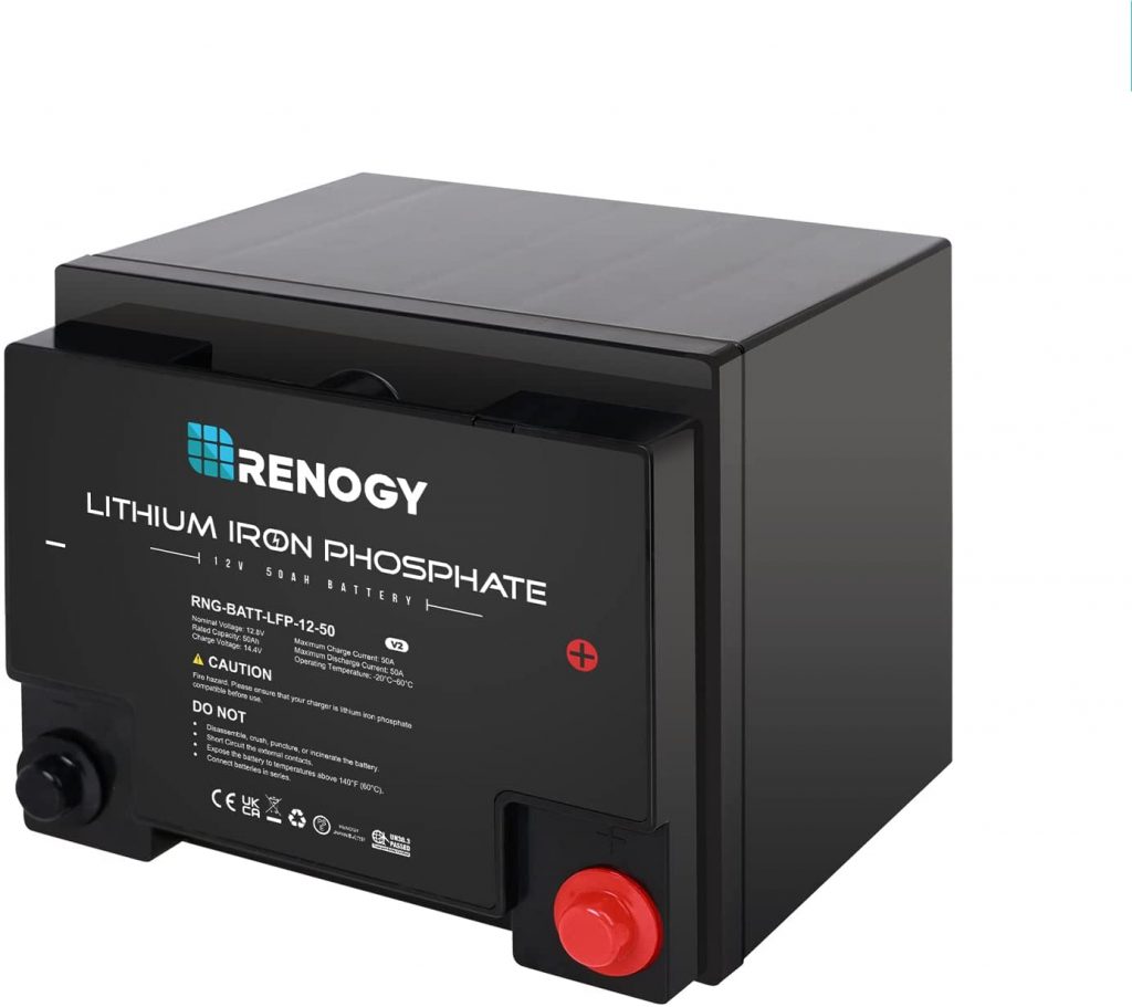 Renogy LFP battery, 12 V, 50 Ah