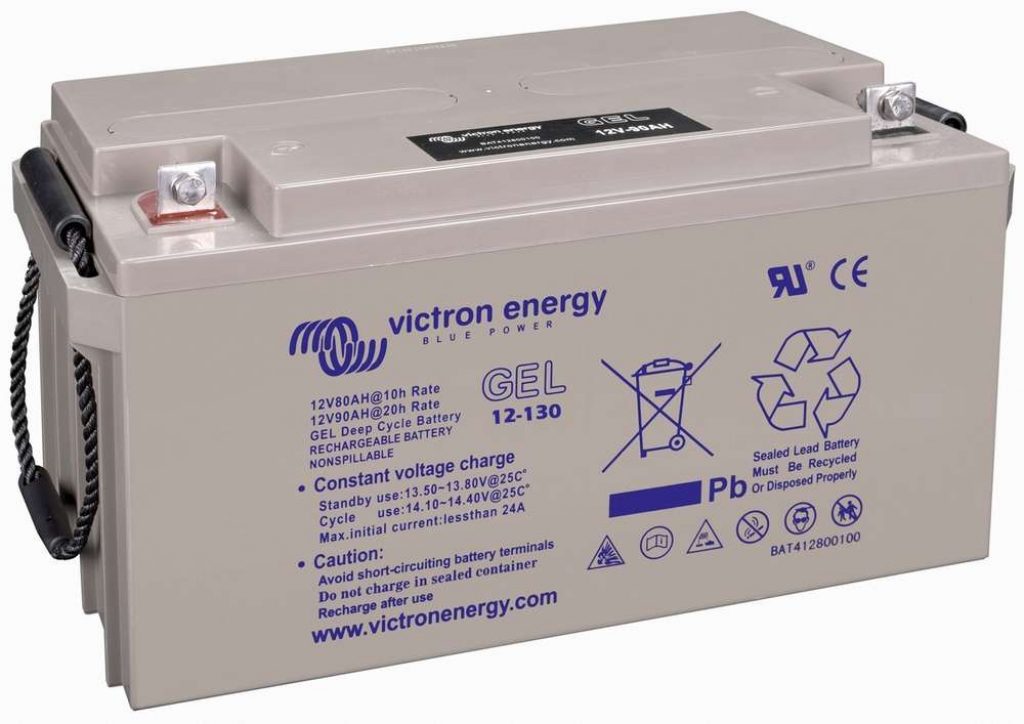 A VRLA battery - Gel type. Sealed and maintenance-free — solar batteries.