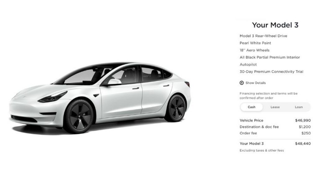 Tesla Model 3.