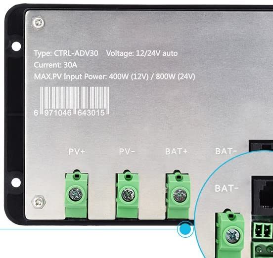 Specifications of the Renogy 30A PWM Charge Controller
