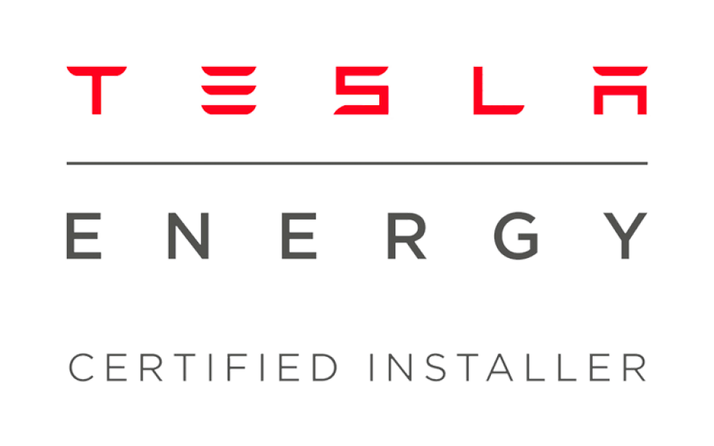 Example of the certified installer identification logo for Tesla Powerwalls. 
