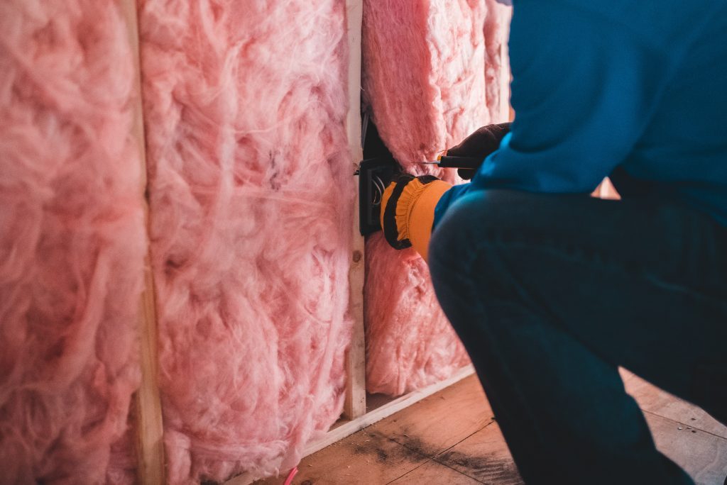 Insulation is generally installed between studs within your walls.