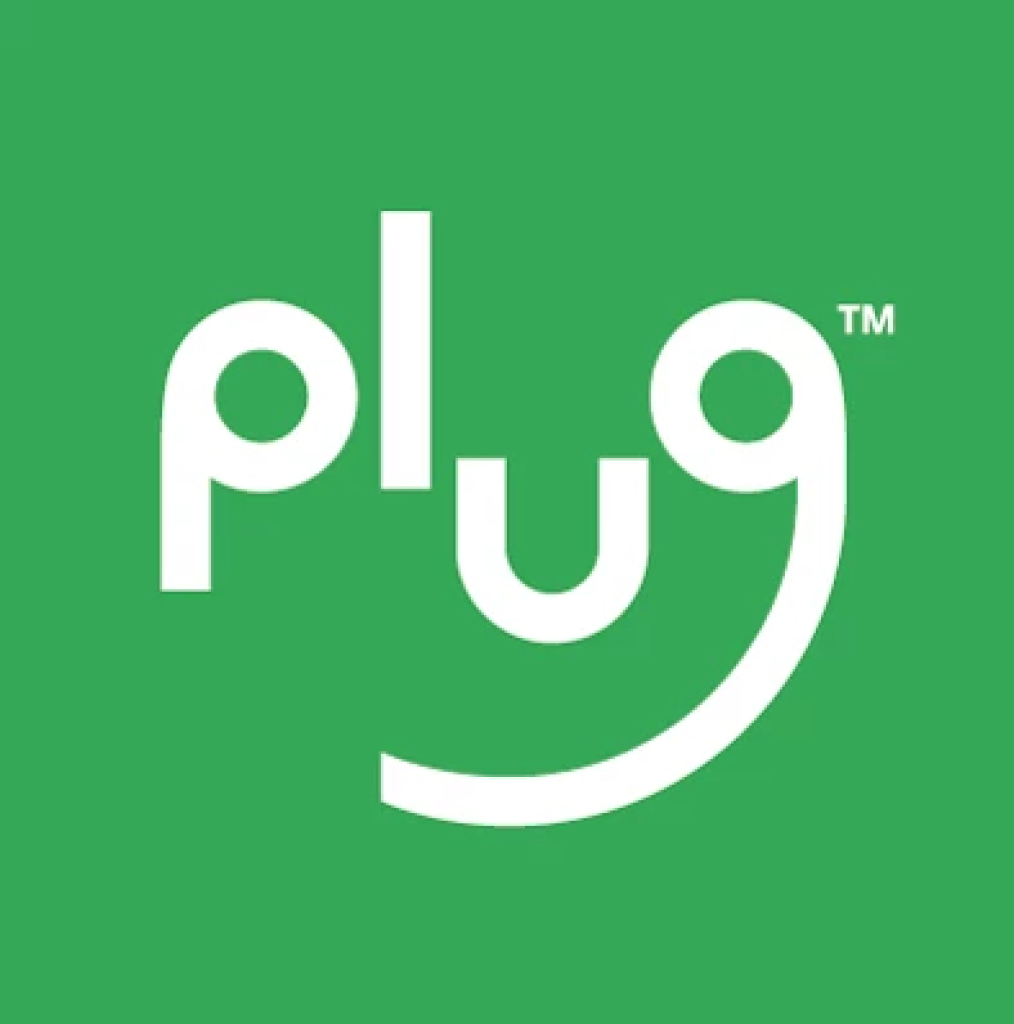 Plug logo — EV charging station stocks.